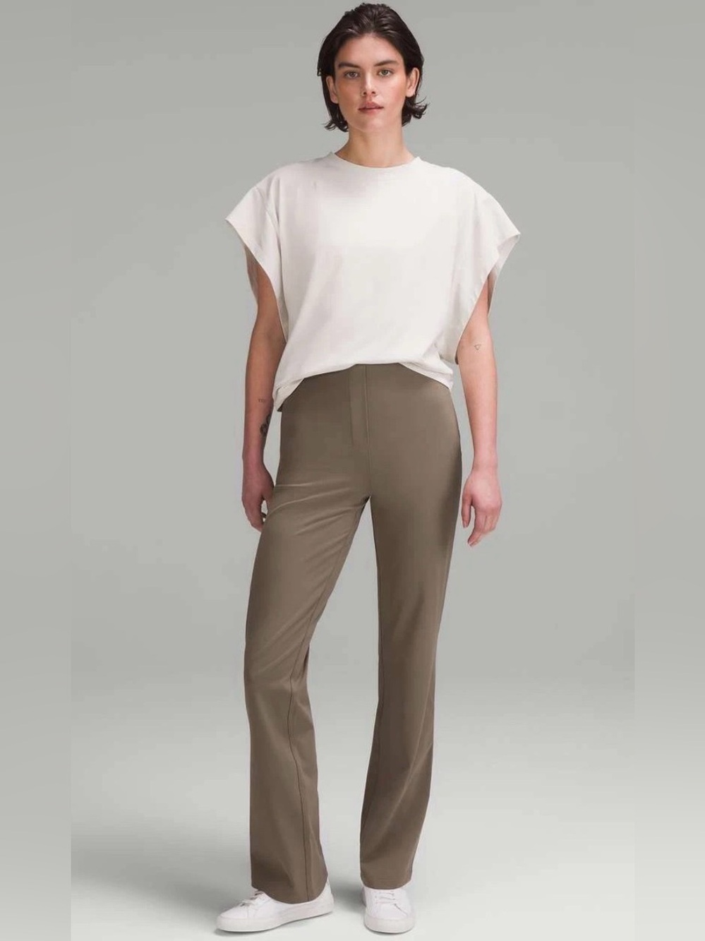 Lululemon Smooth Fit High Rise Pull-On Pants Nomad Brown Size 10 Stretch